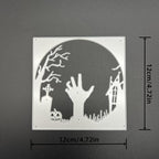 Lapoo Halloween Metal Cutting Die for Scrapbooking, 3D Backgrounds Frame New Cutting Dies DIY Album Card Making Decor Paper Metal Die Cuts Party Wedding Decorations (Ghost Hand 4.7 x 4.7 in)