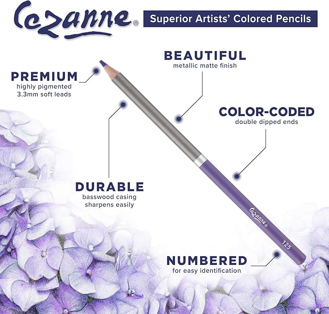 Creative Mark Cezanne Premium Colored Pencils English Red 6 Pack - Highly-Pigmented Drawing Pencils - Coloring Pencils for Drawing, Blending, Coloring, and More