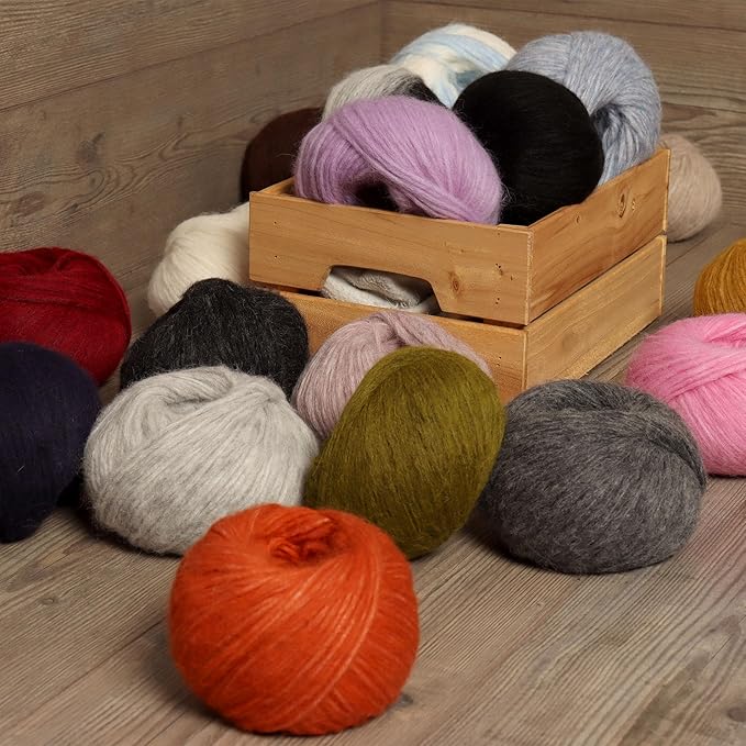 Pullu - Baby Alpaca Merino Wool Yarn Set of 3 Skeins (150 Grams) Worsted Weight - Sourced Directly from Peru - Heavenly Soft and Perfect for Knitting and Crocheting (Blue Indigo)