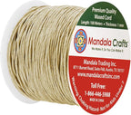 Mandala Crafts 1mm 109 Yards Beige Cotton Waxed Cord for Jewelry Making Bracelet Cord Waxed String - Beading String Thread Jewelry Cords for Necklaces String