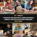 Starbond Black Medium CA Glue, Premium Cyanoacrylate Super Glue, Crack Filler 150 CPS Viscosity, for Woodworking, Woodturning, Carpentry, Guitar, RC, Hobby, 2oz