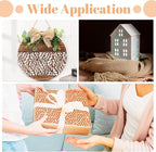 WSICSE 24Pcs Stencils for Painting, Reusable Geometric Painting Stencils Abstract Layering Stencil for Painting on Wood Canvas Furniture Floor Decor DIY Supplies, white