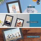 Somime 10 Pack 11x14 Black Picture Mat Kit for 8x10 Photo with White Core Bevel Cut Mattes Sets - Includes 10 Acid Free Pre Cut Mats & 10 Backings & 10 Print Sleeve Bags