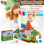 Magnetic Blocks-100PCS Grassland Building Blocks Set, Kids Classroom Sensory Toy, STEM Learning, Construction Stacking Toy for Kids 3+ Boys & Girls
