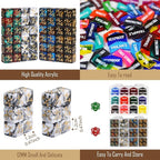 110PCS MTG Tokens & 12mm Magic Counter +1/+1 MTG Dice Set, Buff Ability Keywords Tokens Life Counters 6 Sided Dice, Compatible with Magic The Gatering CCG TCG Magic Card Game Accessories