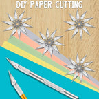 Jetmore 100 Pack Exacto Knife Blades, Hobby & Craft Knife Replacement Blades with Storage Box for Scrapbooking, Caving & Stencil