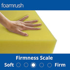 FoamRush 6" x 24" x 24" Water-Resistant Dry Fast Outdoor Upholstery Foam Sheet for Outdoor & Marine Furniture (Chair Cushion Foam for Patio Furniture, Boat Seat Cushion Replacement)