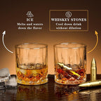 Oaksea Whiskey Stones Gifts Set for Men Dad Him Christmas, Reusable Stainless Steel Ice Cubes for Drinking, Anniversary Birthday Gifts for Husband, Boyfriend, Brother, Bourbon Man Cave Cool Stuff