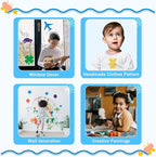 24 Pieces Stencils for Kids,Large Drawing Stencils Chalk Template,8 Inches Washable Shape Template Kit for Crafts,Painting Drawing for Kids Toddlers Preschool(Mandala, 8 inch)