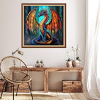 Hopeart Stamped Cross Stitch Kits for Beginner Embroidery Kits for Beginners Adults DIY 11CT Cross Stitch Patterns Needlepoint Kits Crossstitching Kits-Colorful Dragon 18x18 inch