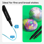 ARTISTRO Paint Pens for Rock Painting, Stone, Ceramic, Glass, Wood, Fabric, Scrapbooking, DIY Craft Making (24 Metallic Fine Tip)