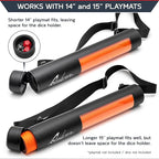 Quiver Time Black XL Orion Playmat Tube - TCG MtG Playmat Tube Case with Waterproof Zipper, Hidden Dice Pocket, Adjustable Removable Shoulder Strap, See-Through Window, Fits 14" and 15" playmats