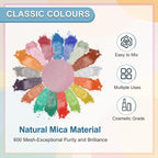 uxcell 10g/0.35oz Cosmetic Grade Mica Powder, 600 Mesh Mica Powder Natural Resin Epoxy Pigment Powders for Casting Resin, Candle Dye, DIY Nail Polish and Lip Gloss, Light Pink