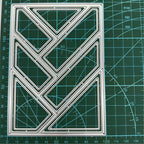 Mvchifay Cutting Dies for Card Making Metal Die-Cuts Scrapbooking Tool Hollow Frame DIY Craft Punch Template Embossing for Paper Album Decor (Rectangle Grid-14x10cm)