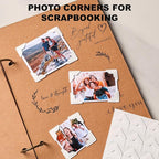 White Photo Corners Self-Adhesive, 120 Pcs Acid Free Photo Corners for Scrapbooking, Photo Picture Mounting Corners for Photo Album, DIY Scrapbook Stickers, Memory Books, Diary, by CHIALLCO