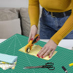 Headley Tools 39.4'' X 78.7'' Thickened Self Healing Cutting Mat, Rotary Cutting Sewing Mat for Crafts, Durable 5-Ply Table Cutting Board for Fabric Quilting Leather Hobby Project, Green
