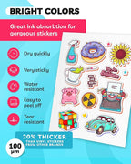Sticker Paper for Inkjet Printer - (30 Sheets), 8.5 x 11" Letter Size, Matte Sticker Paper - Ideal for Crafting and Printing Vibrant, Long-Lasting Designs