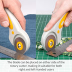 WA Portman Self Healing Cutting Mat & Rotary Cutter for Fabric Set – 12x18 Sewing Cutting Mats for Crafts with 45mm Fabric Cutter Wheel & 5 Rotary Blades – Quilting & Sewing Supplies Kit