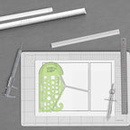 Pacific Arc All Purpose Template Guide, Featuring A Protractor, 4 Inch Ruler, French Curves, and Standard Shapes