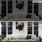 rabbitgoo Window Privacy Film, Total Blackout Window Film, Stained Glass Heat Control Glass Thermal Sticker, Room Darkening Door Cover, Anti-UV Privacy Cling with Installation Tools, 17.5" x 78.7"