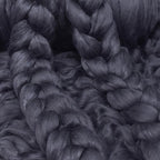 Merino Silk Luxe Tonal Designer Blend. Superfine Merino, Mulberry Silk, Tussah Silk. Top Roving for Spinning or Felting. Moon Shadow 1oz