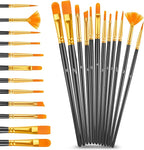 Caliart Acrylic Paint Set with 12 Brushes, 42 Colors (59ml, 2oz) Art Craft Paints Gifts for Adults Artists Beginners Painters, Halloween Pumpkin Canvas Ceramic Rock Painting Kit Art Supplies