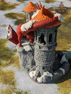 Dragon 3D Printed Dice Tower - Mythic Roll Collection - Unchained Games - Ascend to New Heights with your Rolls! (16.) Silk-Black Cherry)