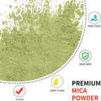Mica Powder - 100g Mica Powder for Epoxy Resin - Metallic Color Pigment for Resin, Soap, Bath Bombs, Eye Shadow, Nails, DIY Crafting Projects etc. (Tender Green)