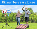 Purple River Manual Flip Scoreboard with Stand and Periods, Score Keeper for Outdoor/Indoor Games or Sports
