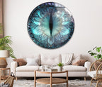 My Photostation.com 15.8''(40cm) Diameter Mystical Dragon Eye Round Glass Wall Art Tempered Glass Printing Wall Decor Large Wall Art Wall Hangings