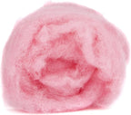 Desert Breeze Distributing Maori Wool Carded Batting, 100% Natural New Zealand Wool Made by DHG in Italy for Needle Felting, 3.5 OZ, 27 Micron, Color Bubblegum Pink