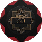 SLOWPLAY Nash Clay Poker Chips, 14 Grams Heavyweight Clay Composite, 40mm Large Chips in Bulk, Pack of 50 with Denomination of 50