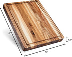 Sonder Los Angeles, Thick Sustainable Acacia Wood Cutting Board for Kitchen with Juice Groove, Sorting Compartment, Charcuterie 16x12x1.5 in (Gift Box Included)