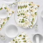 60 Pack 3 Styles Floral White Magnolia Blossom Guest Napkins Disposable Paper Spring Flowers Dinner Hand Napkin for Bathroom Wedding Holiday Anniversary Birthday Party Bridal Decorative Towels