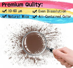 Mica Powder - 60g Mica Powder for Epoxy Resin - Pearl Pigment Powder Dye for Resin/Eye Shadow/Soap Making/Nails/Bath Bombs etc. (Brown)