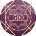 SLOWPLAY Nash Ceramic Poker Chips in Bulk, Casino Grade Ceramic 12-Gram Poker Chip for Texas Hold'em, 43mm Professional Chips Pack of 50 with Denomination of 500