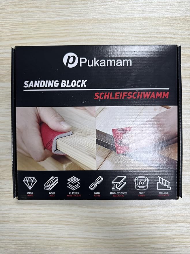 24 Pcs Sanding Sponge 80 Grit, Washable & Reusable Sanding Blocks for Wood, Metal, Drywall, Glazing, Wet Dry Sandpaper for Smooth Finishing