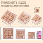 Wooden Number Sliding Puzzle，Brain Teasers Toy Tangram Slide Puzzle Game，Sequential Puzzles Board Game，Educational Toys for Kids and Adults（Number 1-24）
