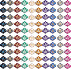 CiaraQ DND Polyhedral Dice (100pcs) with A Dice Bag Compatible with Dungeons and Dragons DND RPG MTG Role Playing Table Games (D% dice, 10 colors-100 pcs)