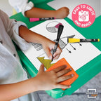 SCRIBBLEDO Large Grid Dry Erase Sheets 11”x14” Math Practice Small White Board Sheets Math Manipulatives Quad Graph Whiteboard Sheets Math Supplies Homeschool Teacher Students Classroom Pack of 10