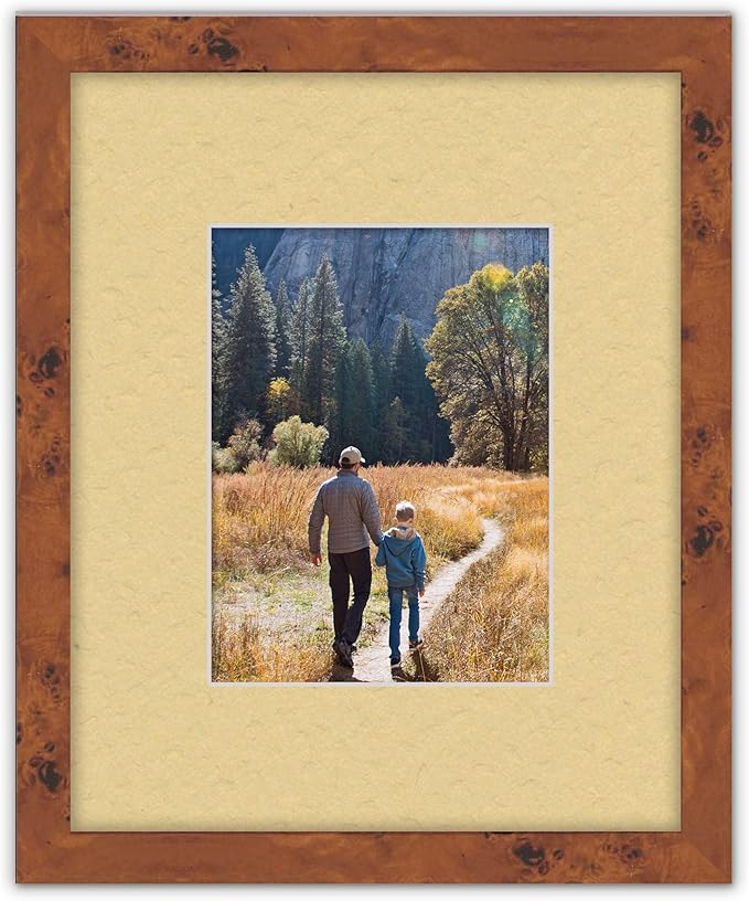 Pack of 25 Acid Free 8x10 Mats Bevel Cut for 5x8 Photos - Marzipan Beige Precut Matboards With Backing Boards and Clear Photo Mat Bags For Pictures, Photos, Framing - 4-ply Thickness