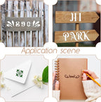 9PCS Metal Stencils Wood Burning Stencil Journal Border Stencils Letter Stencil Engraving Templates for Painting Scrapbooking Bookmark Flower Vines DIY(4 x 7 Inch)