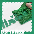 Christmas Green Glitter HTV Heat Transfer Vinyl, 12" x 5ft lron on Vinyl, for T-Shirt Ironing, Vinyl HTV Easy to Cut and Weed, The Best Choice for DIY Creativity. (Greener, 12" x5ft)