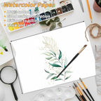150 Sheets Cotton Watercolor Paper Bulk -230GSM Art Paper-8.5 x 11 inch Painting & Craft Paper, Finger Paints, Watercolor, Tempera, Drawing, Art Room & Home School Crafts