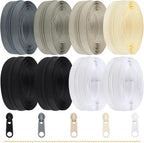Zippers by The Yard for Sewing, DOITEM 2.8 mm Zippers 22.4 m Nylon Endless Zip Set with Slider and Zip for Sewing and Crafts – 6 Colors