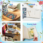Micaracy Craft Kits for Kids Age 6-8-9-10, Presents for 5 7 11 12 Year Old Girls Notebook Diamond Art Painting Kit Arts and Crafts for Kids Toys for 5-10 Year Old Girl Gifts Diary (2 pcs)