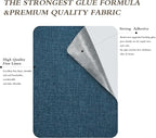 Coarse Linen Repair Patches, Self-Adhesive Linen Fabric Patches, 8X11 inch Extra Size, Multi Color, Can be Used for Linen Sofa Repair and Linen Clothes Repair(8" x 11",Dark Blue)