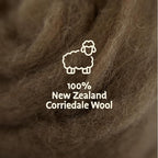 Woolbuddy Needle Felting Wool – 8oz Chunky Wool Roving in Brown, Felting Wool for Needle Felting Kit, Wet & Dry Felting Projects