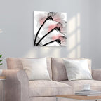 Empire Art Direct Frameless Free Floating Tempered Glass Panel Graphic Wall Art Ready to Hang, 24" x 24", Coral Luster Clycamen