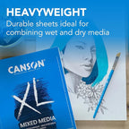 Canson XL Series Mixed Media and Watercolor Paper Pads, 9x12 in 60 Sheets and 7x10 in 30 Sheets